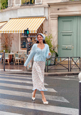 Left Bank Blue Coconut Knit Cardigan