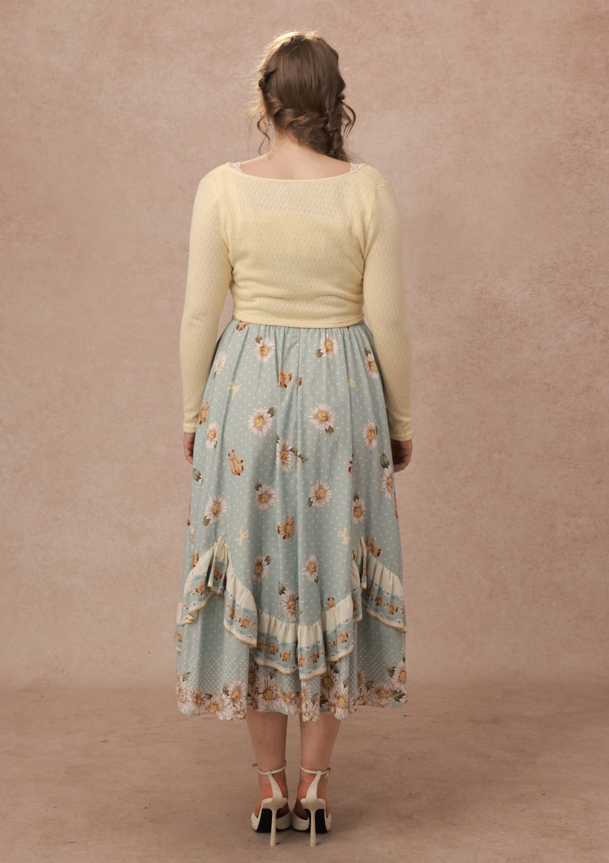 Curve&amp;Plus Flower Vine Novel Knit Cardigan