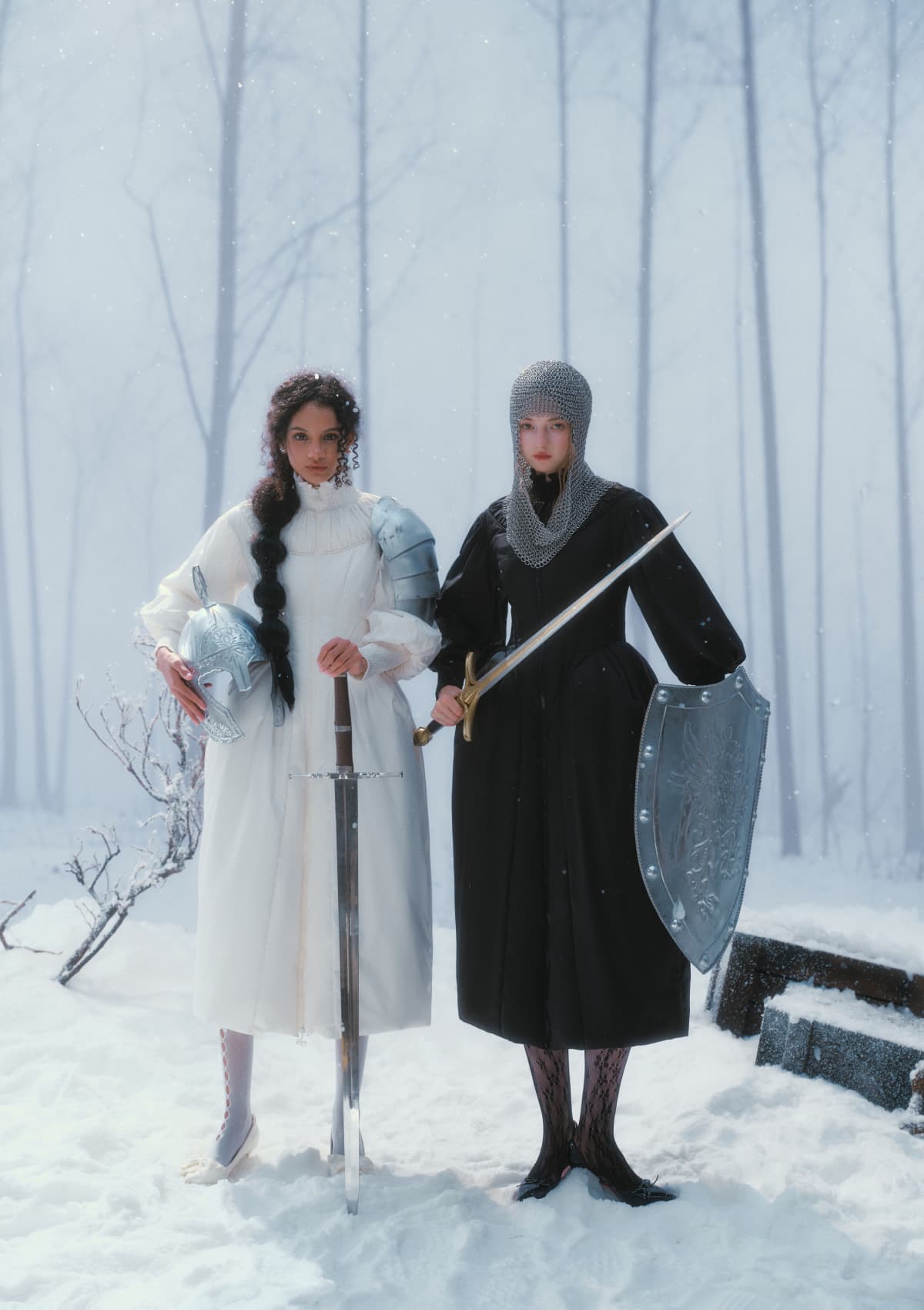 Warrior II Down Puffer Coat — White