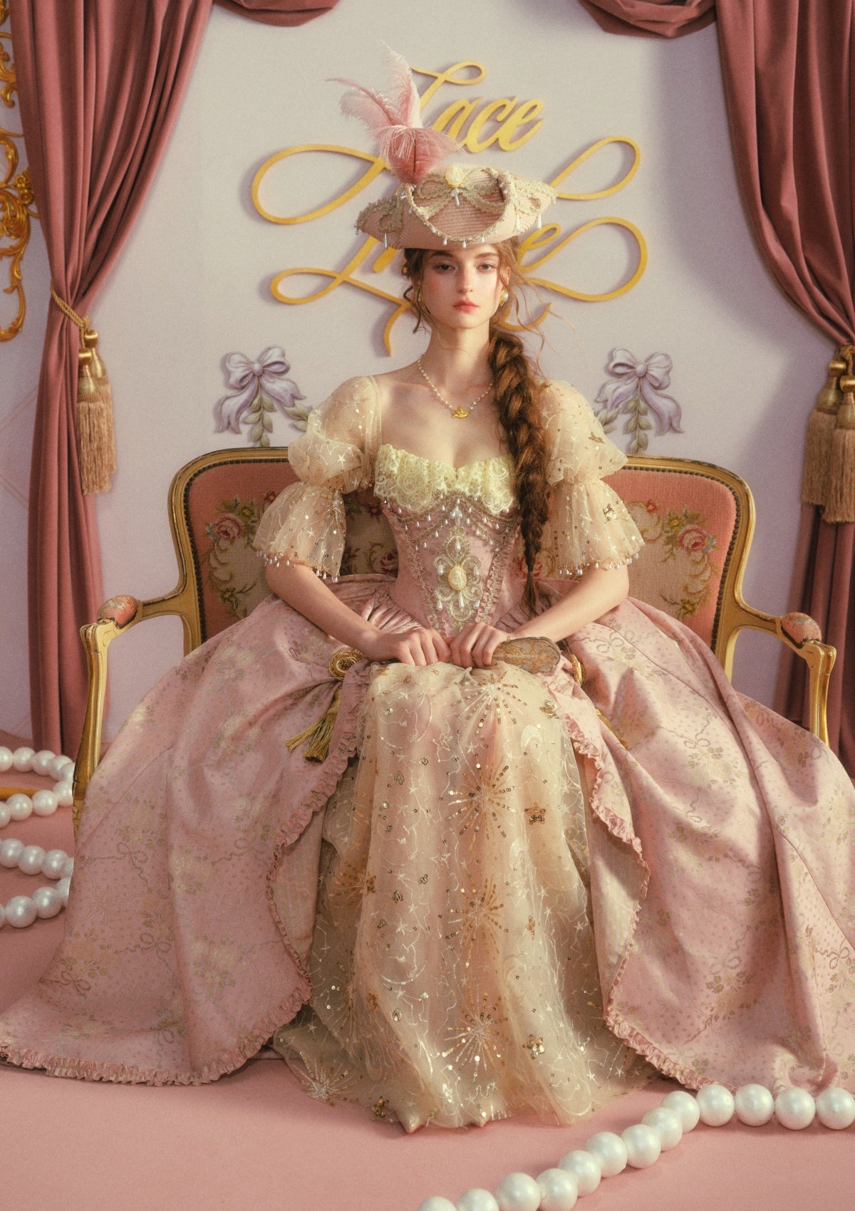 Blush-Gold Era: Crowning Glory Gown