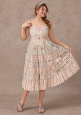 Curve&Plus Girl in Blue Wind Dress