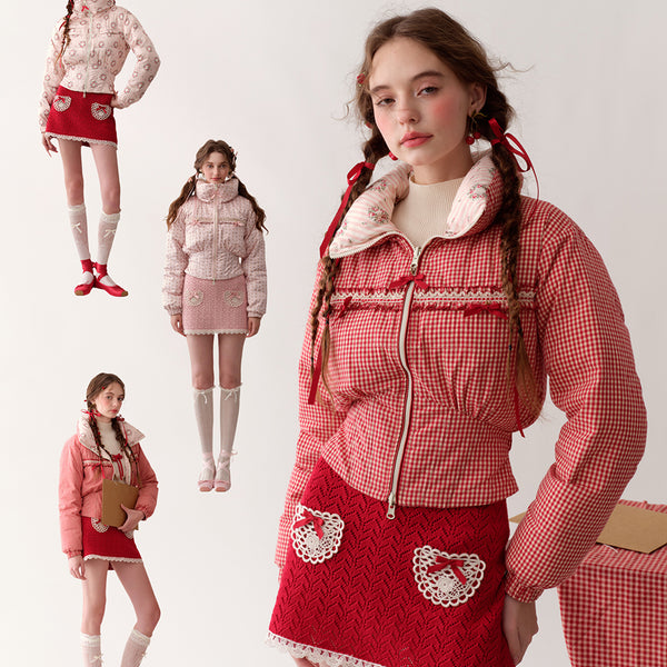 Strawberry Donazi Reversible 2-in-1 Down Jacket