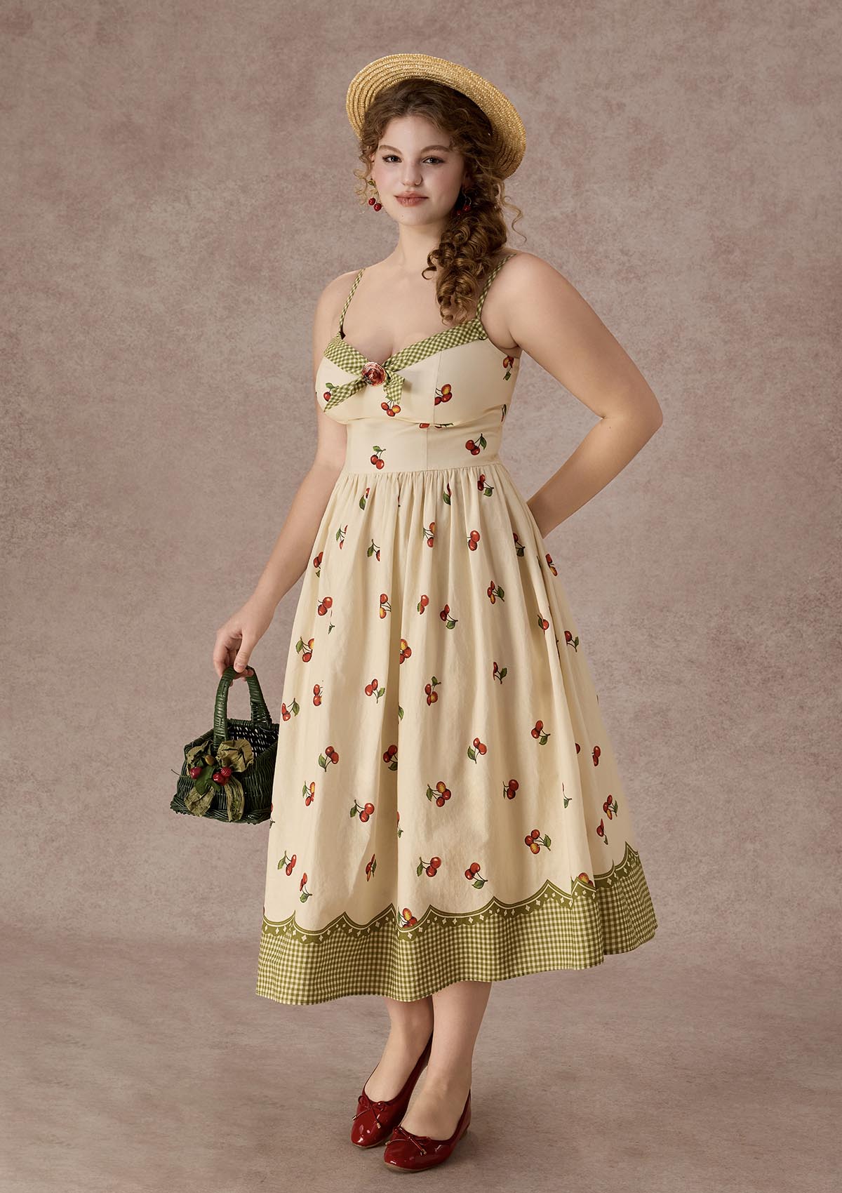 Curve&Plus Wild Cherry Dress（Long）