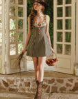 Lacemade "Strawberry Sesame" black and white gingham dress - western vacation style