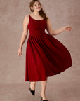 Curve&Plus Pan's Cocktail Knit Dress（Red）
