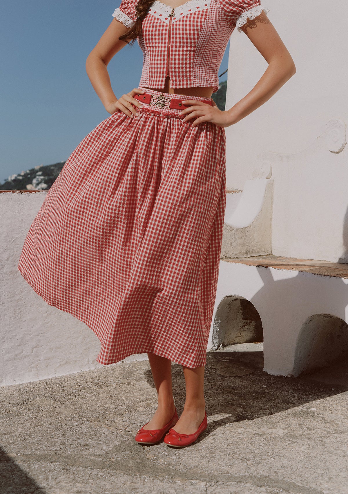 Cottage Girl Diary Red Skirt