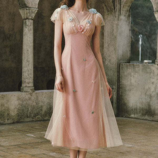 Wind Perched Rose Quartz Dress
