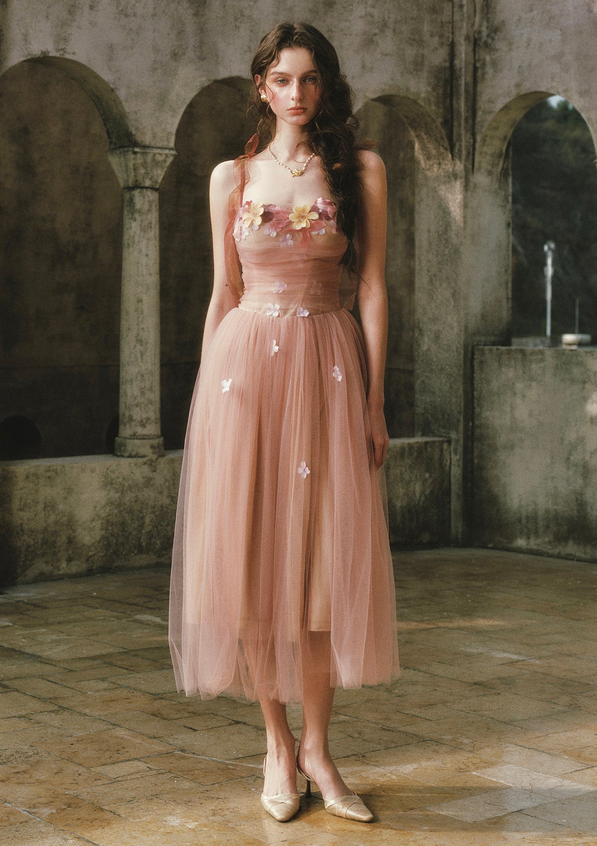 Fluttering Ribbon Dance Corset Dress In Stock / XS