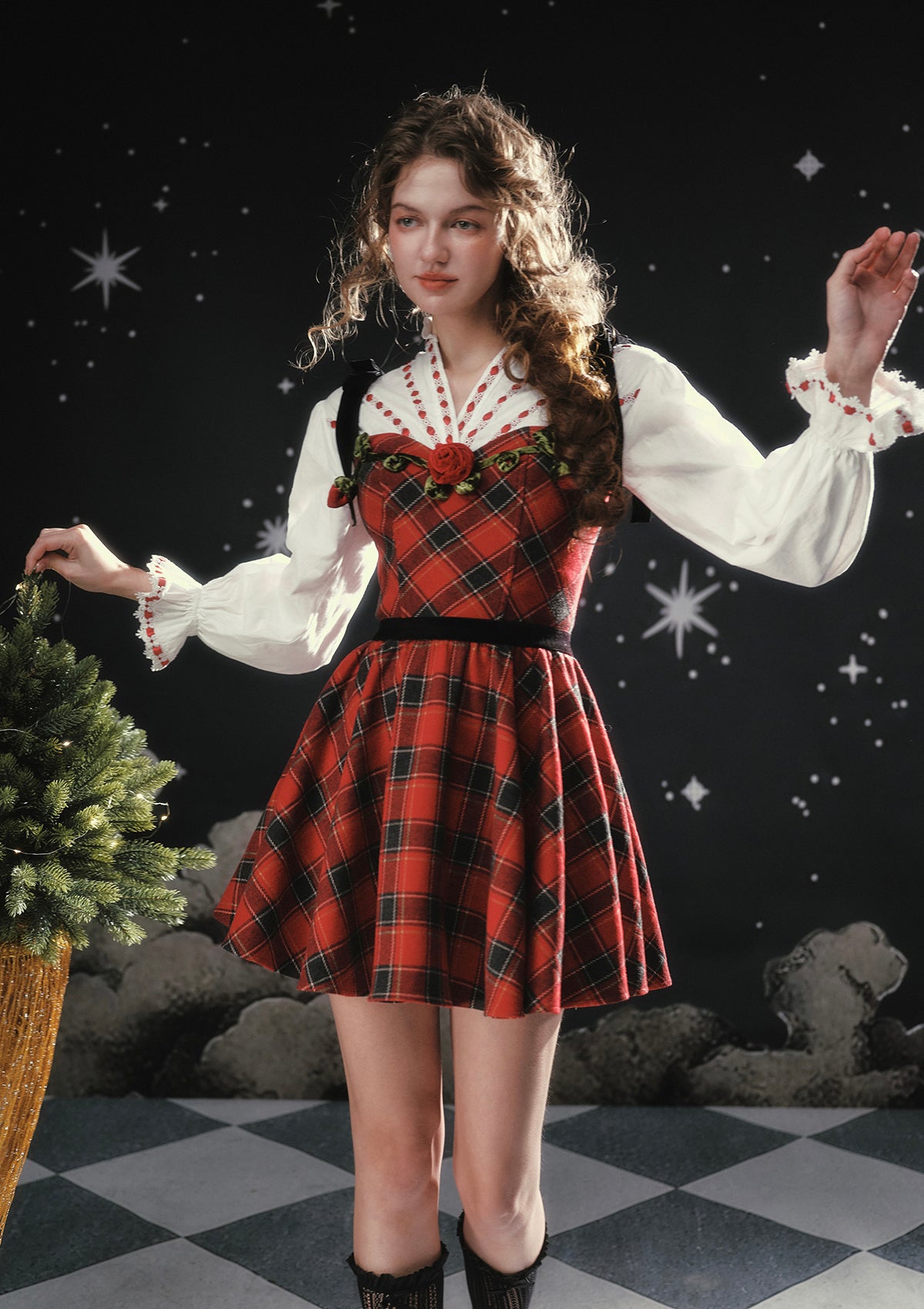 Rose Canelé Korsettkleid
