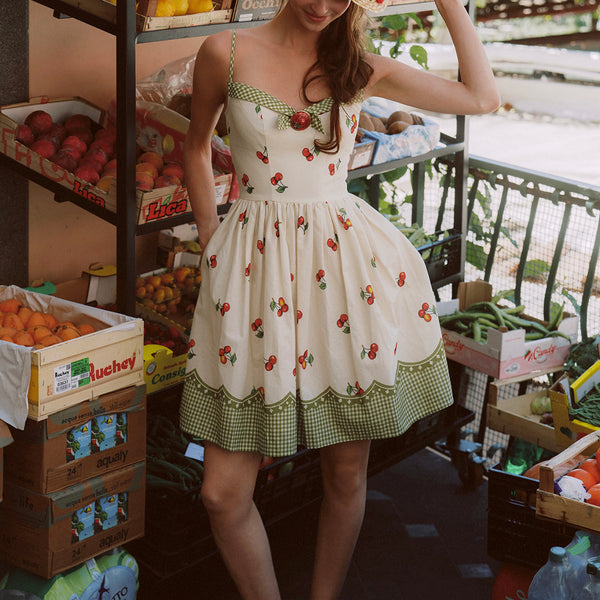 JaneMarple　Shirring Very berries dress Wild Cherry Dress (Short) | LaceMade