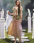Eucalyptus Whispered by Wind Corset Dress