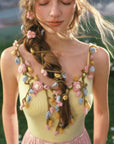 Flower Vine Novel Knit Dress