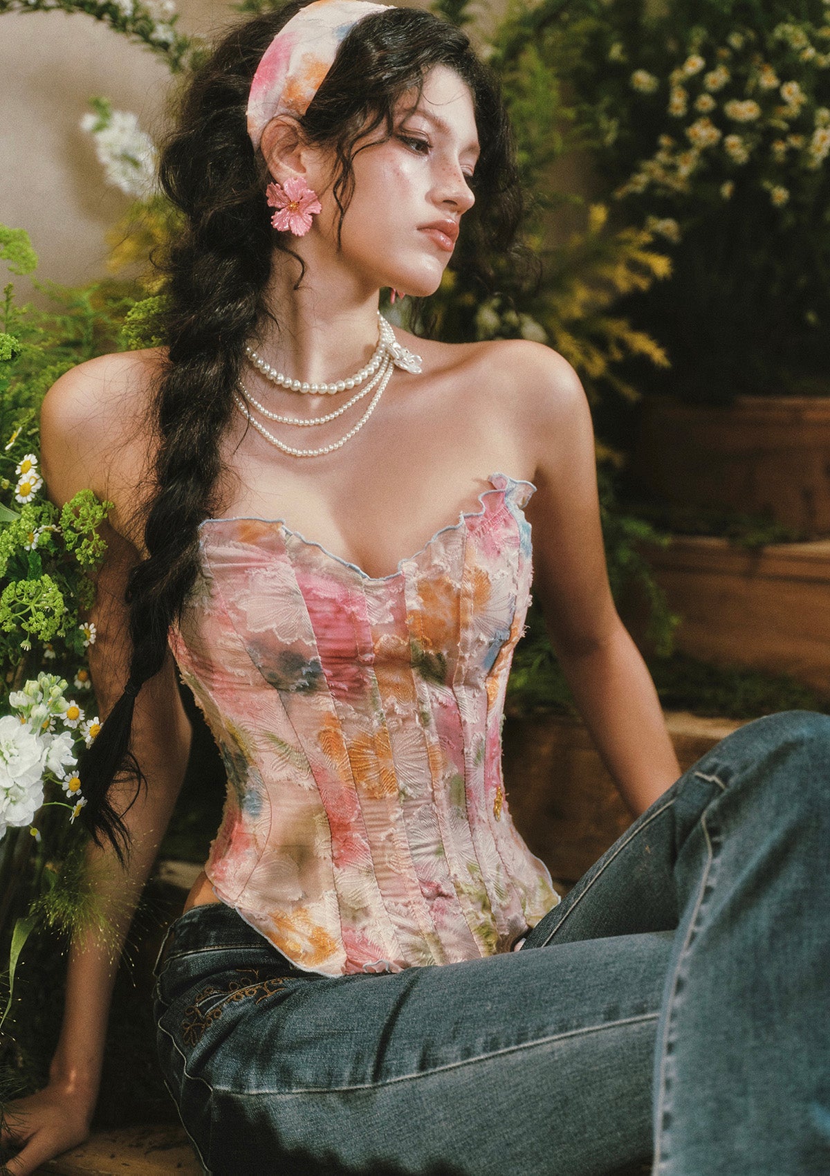 Blazing Sunset Cloud Corset