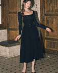 Courtyard Rendezvous Knit Dress (Black)