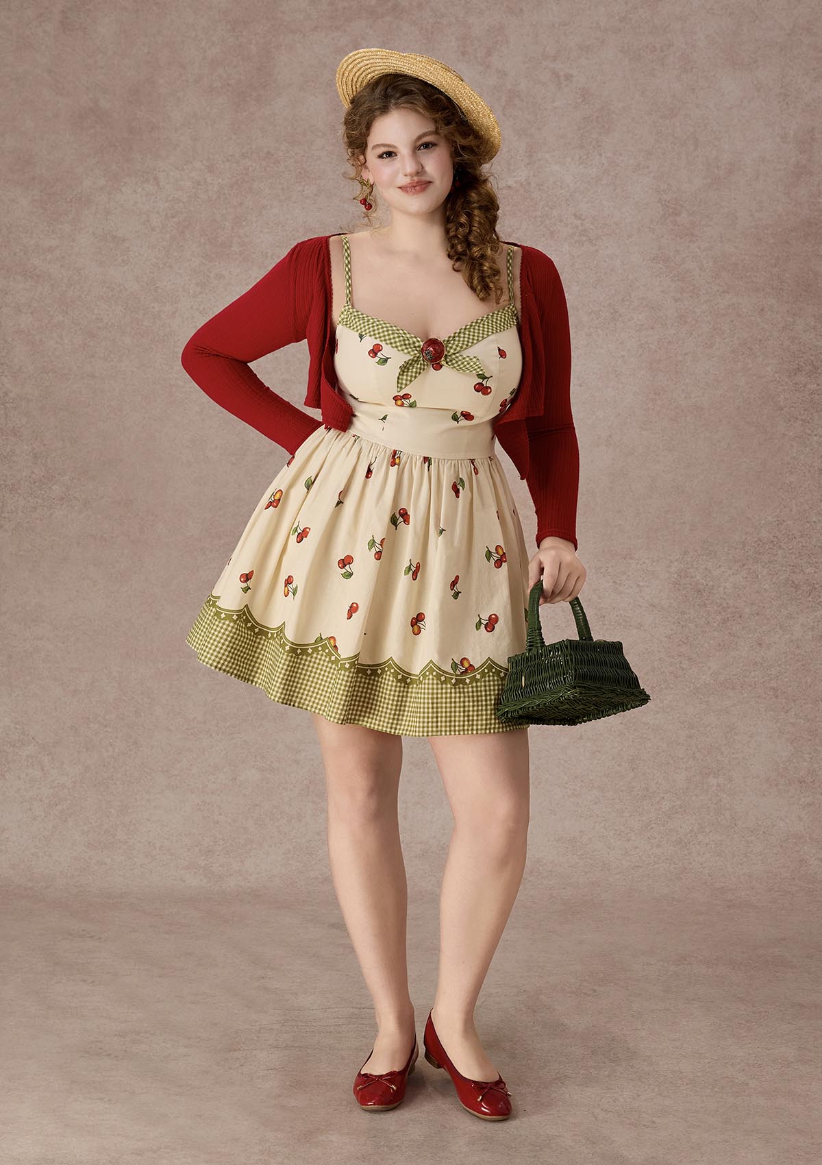 Curve&Plus Wild Cherry Dress（Short）