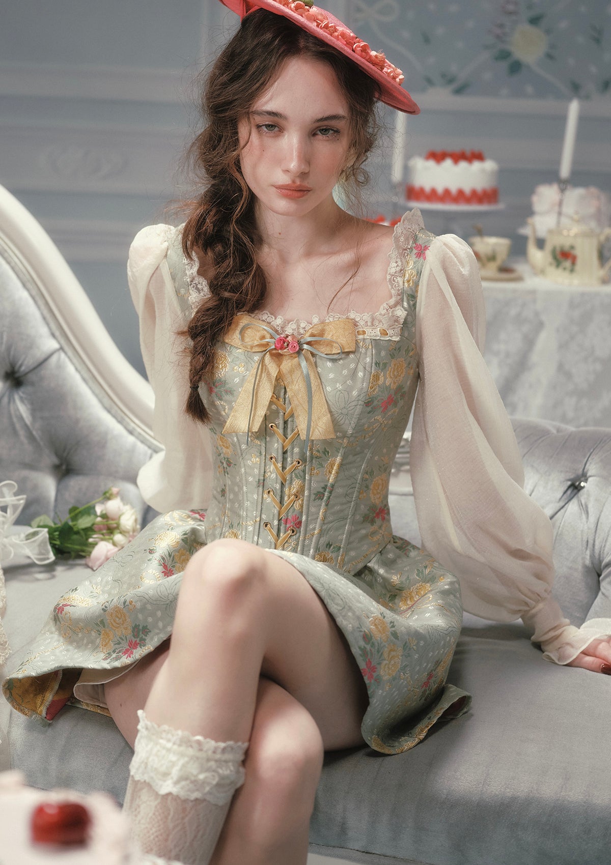 Mary's Garden Poem Corset Dress