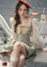 Mary's Garden Poem Corset Dress