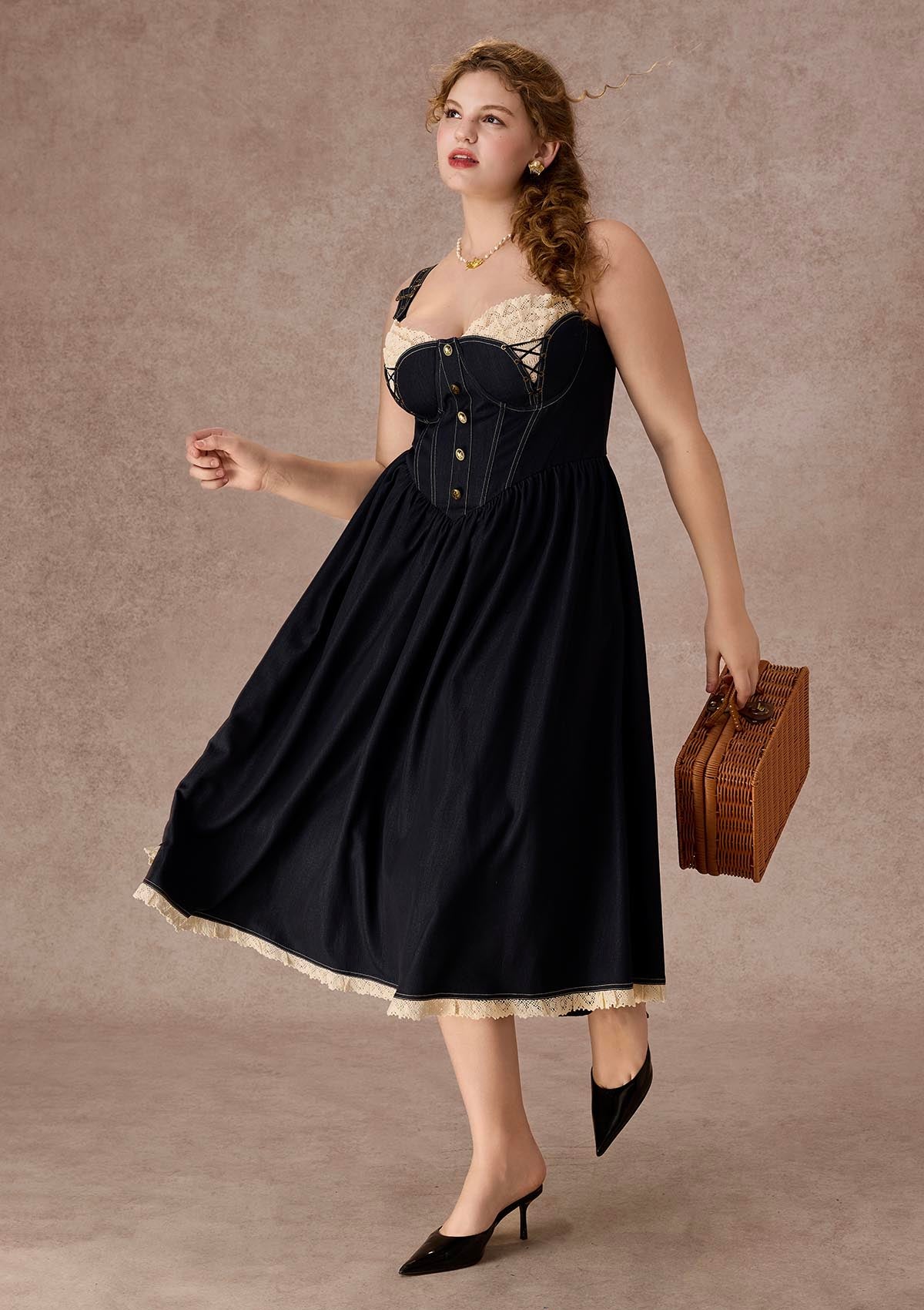 Curve&Plus Berry Buccaneer Dress(Long)