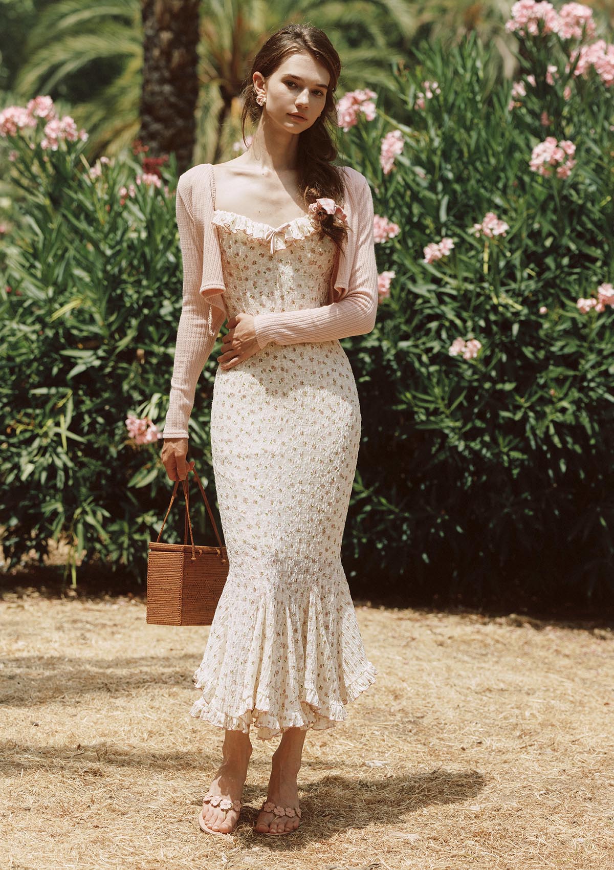 Petite Vase Knit Dress – Blush