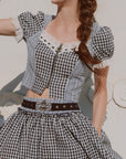 Cottage Girl Diary Navy Top
