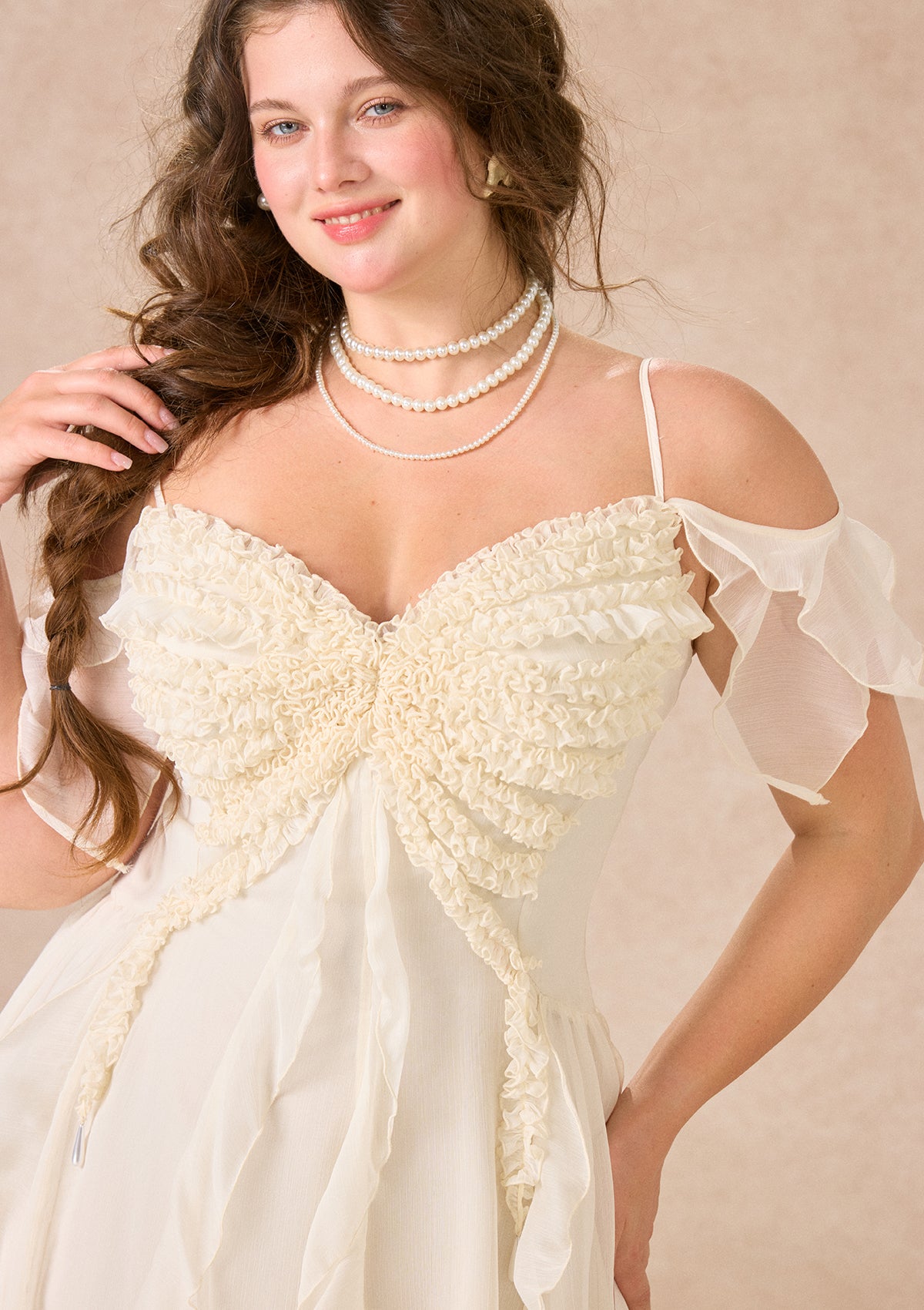 Curve&amp;Plus West Cold Butterfly Dress