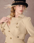 Curve&Plus Cream Tea Trench Coat
