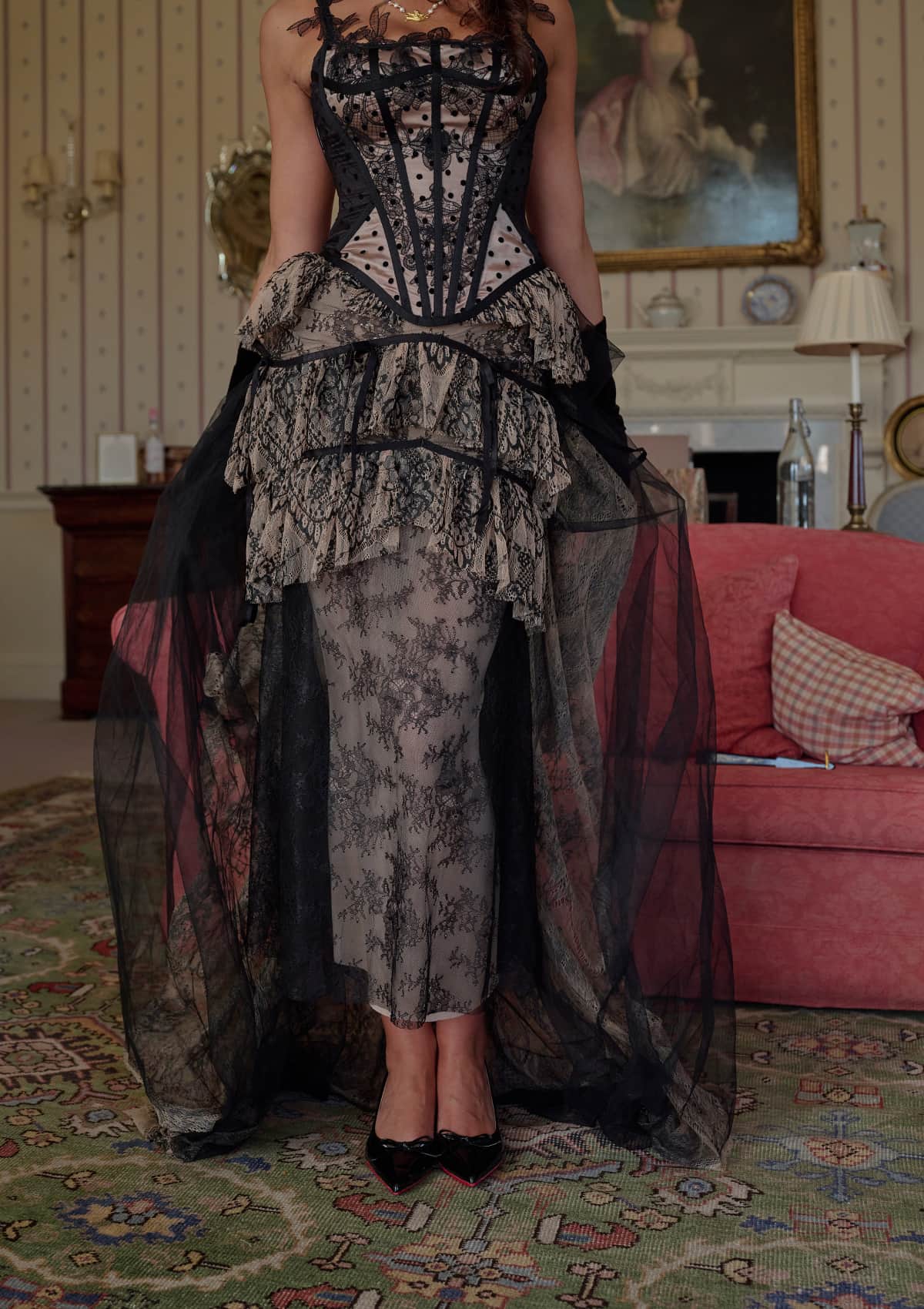 Black Secret Fan Skirt