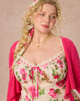Curve&Plus Corn Poppy Cardigan