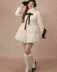 Curve&Plus Snow White Rose Puffer Down Jacket
