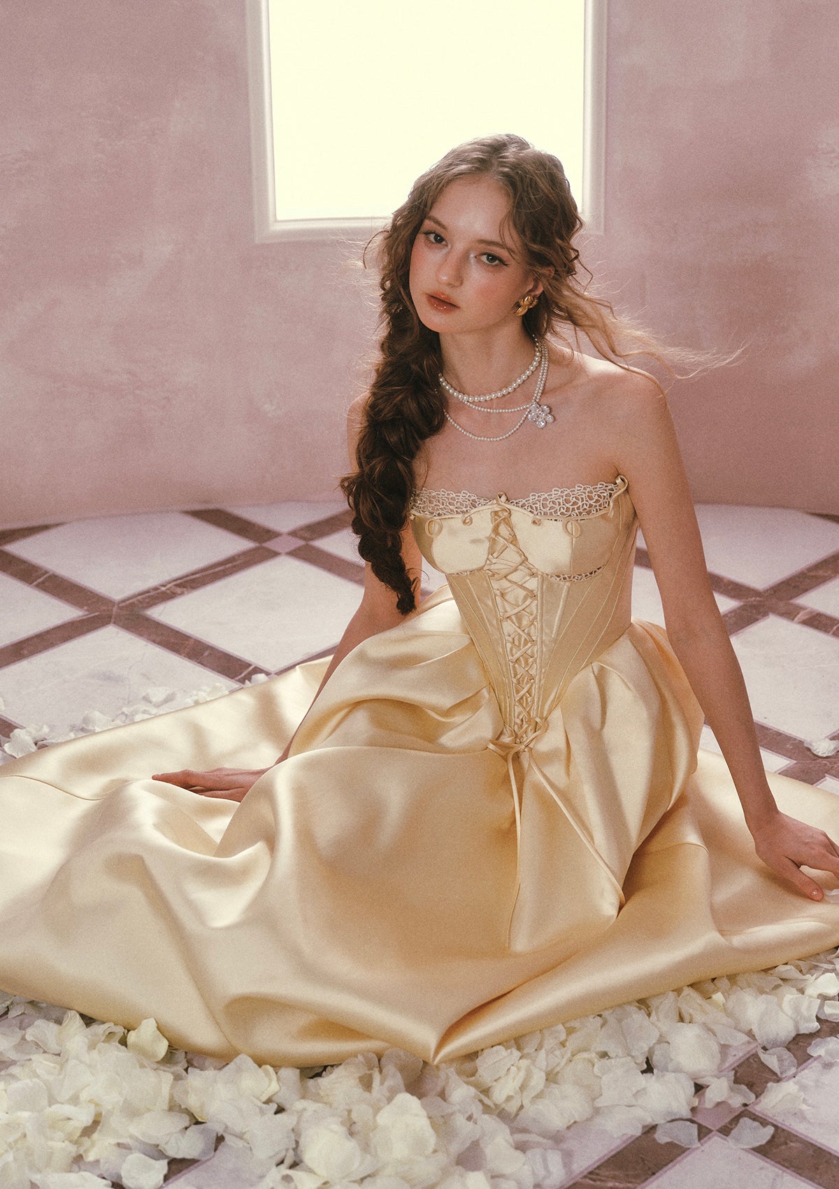Belle's Gilded Corset Dress In-stock / M