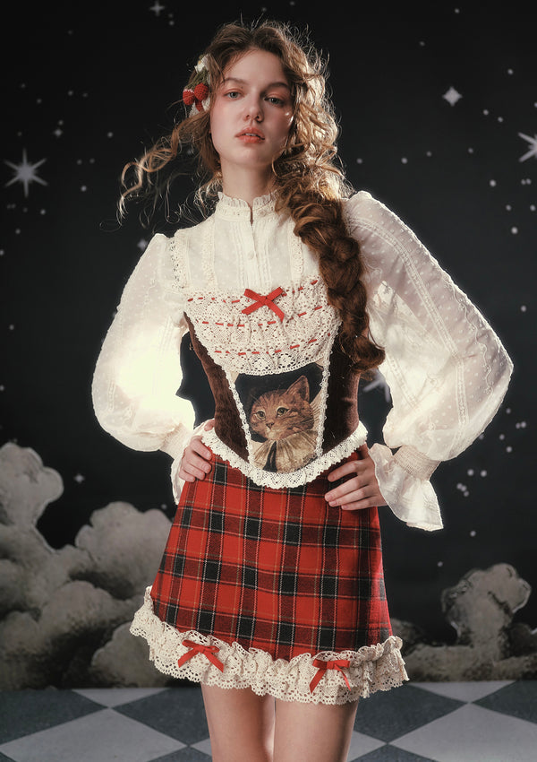 Puppet Cat Noel Skirt