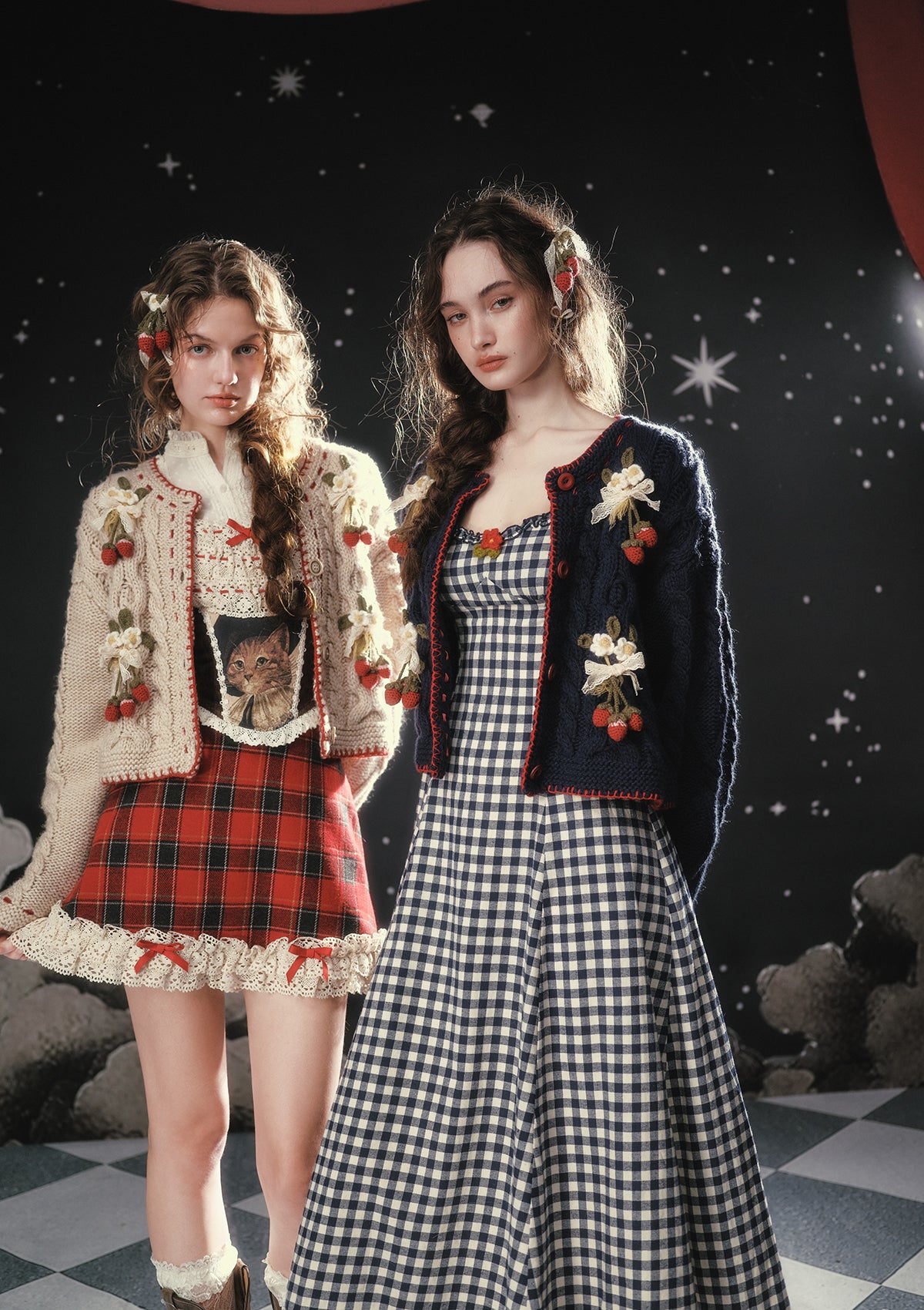 Strawberry Mont Blanc Knit Cardigan