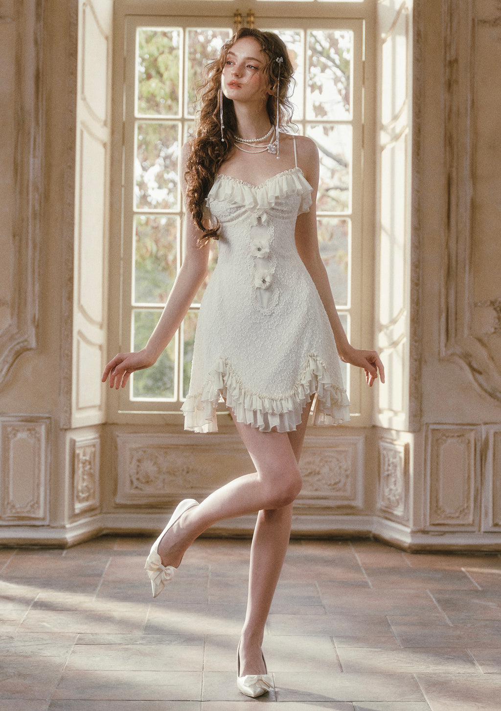Misty Cloud Blooms Dress Pre-order / XS