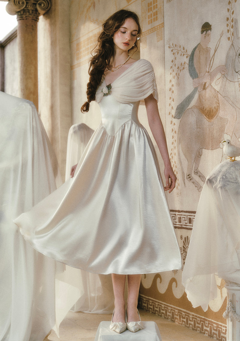 pure white dress Misty Moonlight Dress In-stock / M