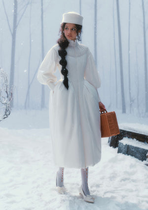 Warrior II Down Puffer Coat — White