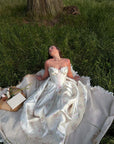 Liebes-Blumen-Noten-Korsettkleid