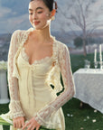 Lacemade "Little Angel" White Lace Lightweight Long Sleeve Cardigan