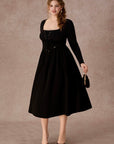Curve&Plus Courtyard Rendezvous Knit Dress (Black)