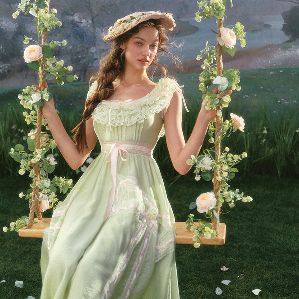 Green Kite Dress in Stock / S