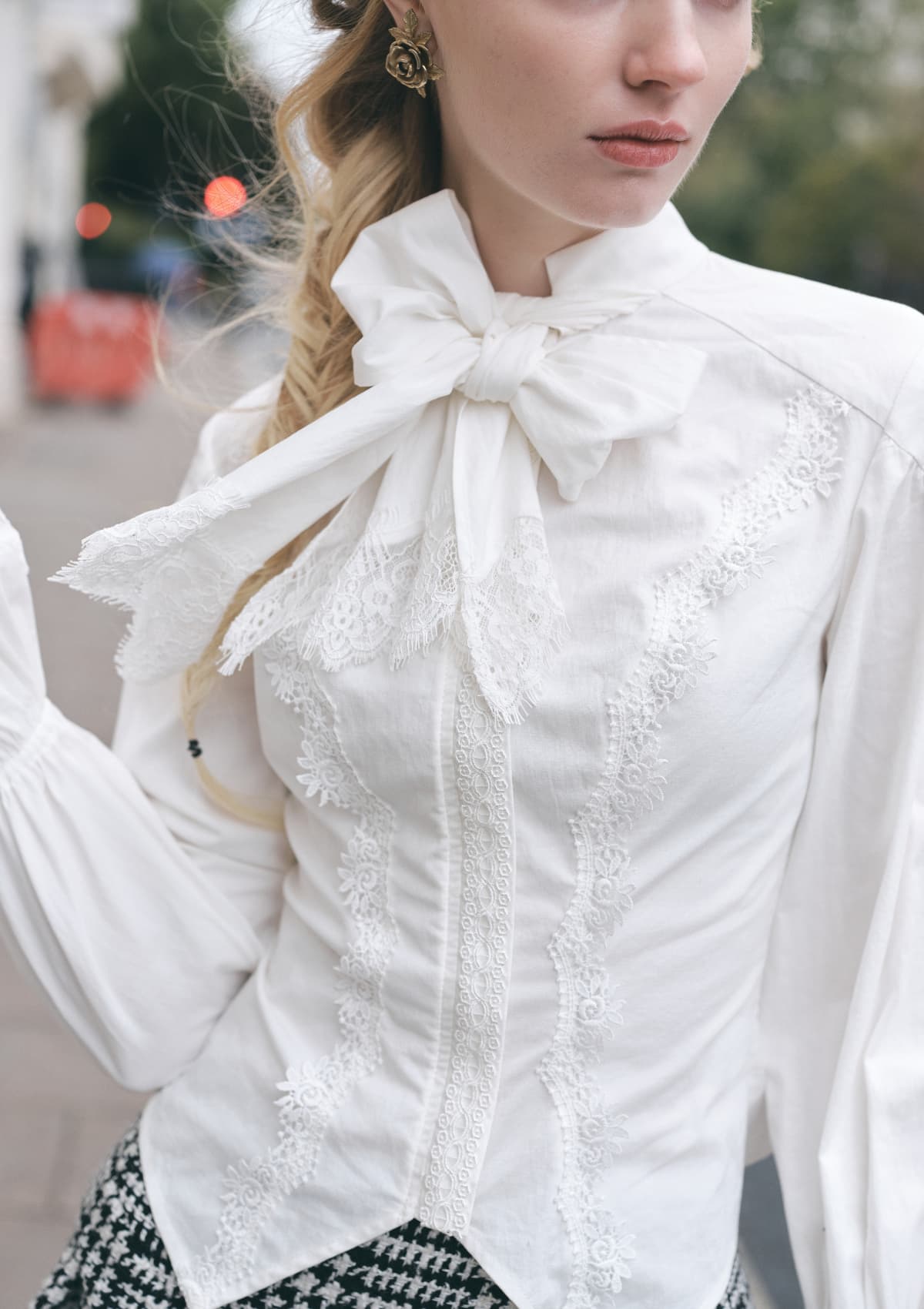 Lundenwic Plaid Tale A-Line Blouse