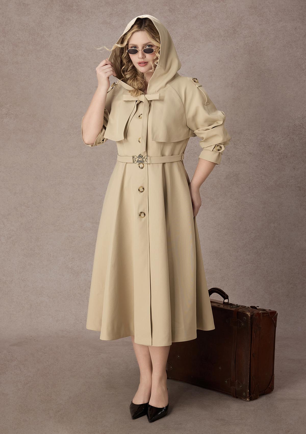 Curve&amp;Plus Western Road Trench Coat