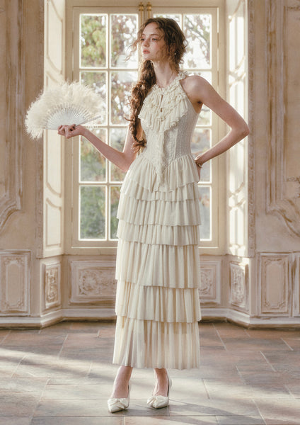 Gilded Feather Fan Corset Dress Pre order / XS