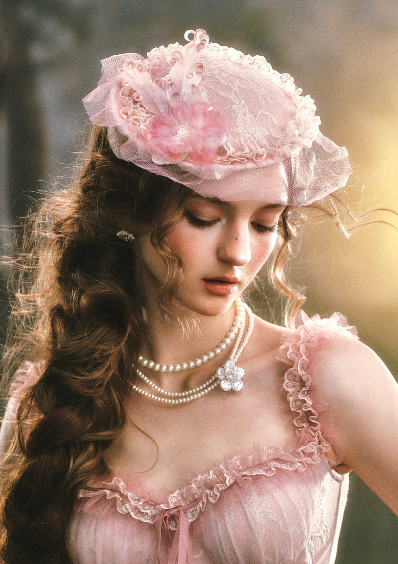 Pink Crabapple Blossom Bonnet