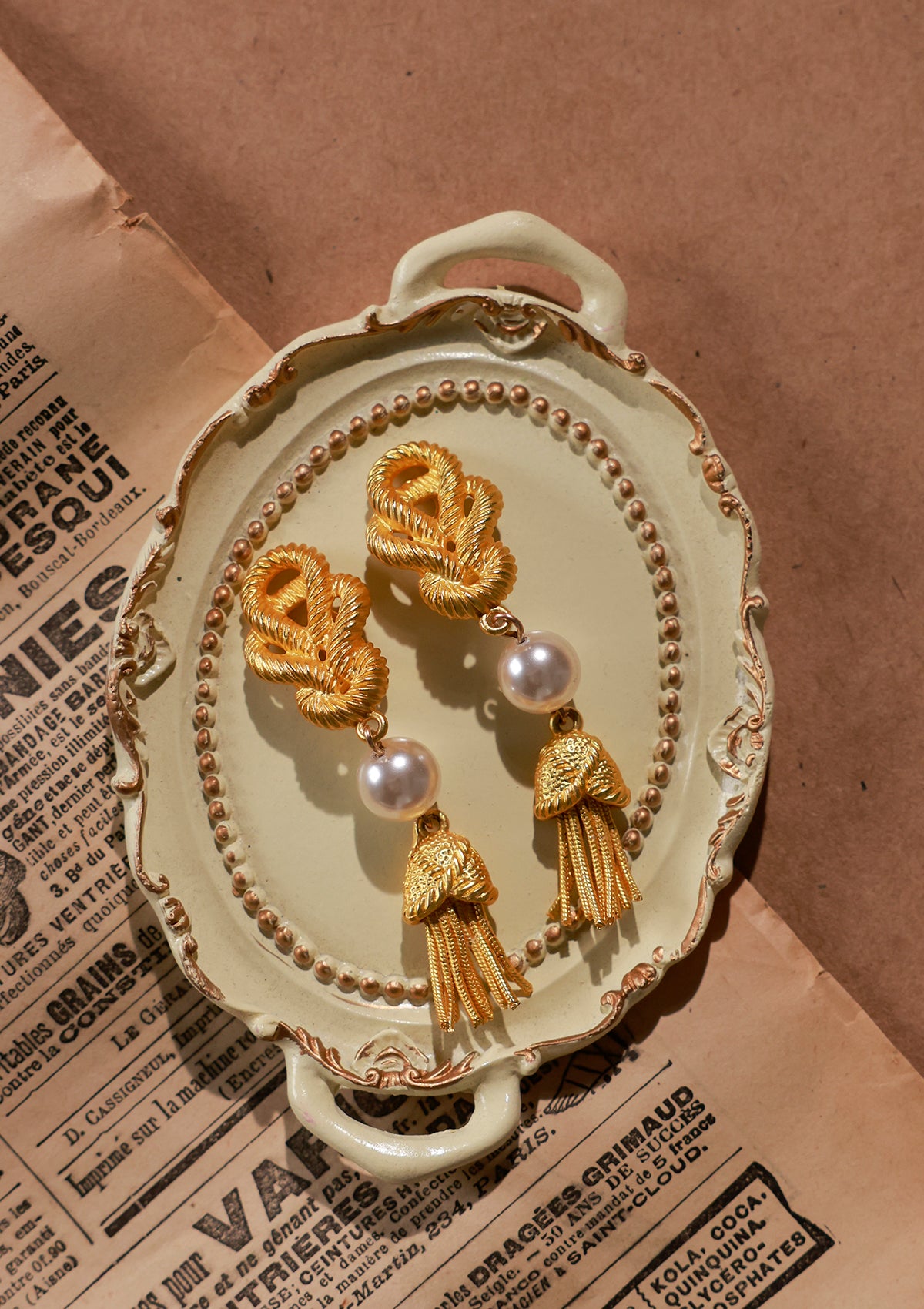 Candlelight Golden Butterfly Earring