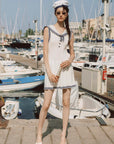 White Sail Maiden Knit Pleated Skirt
