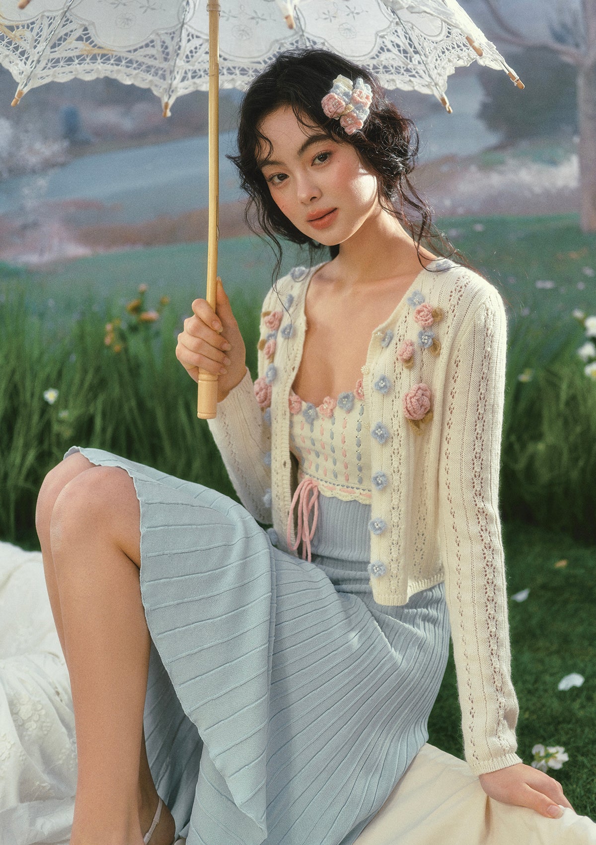 Rose Tide Knit Cardigan