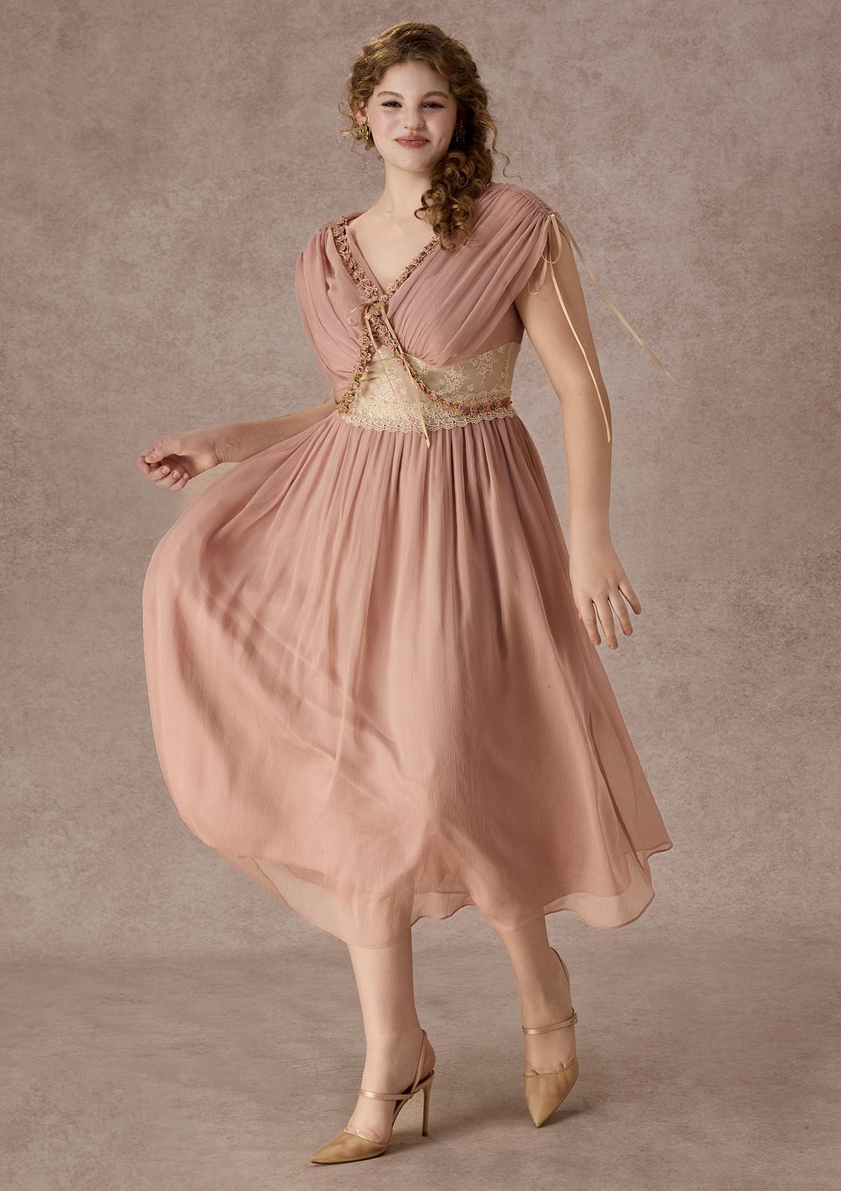 Curve&Plus Rose Olive Dress