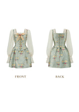 Mary's Garden Poem Corset Dress