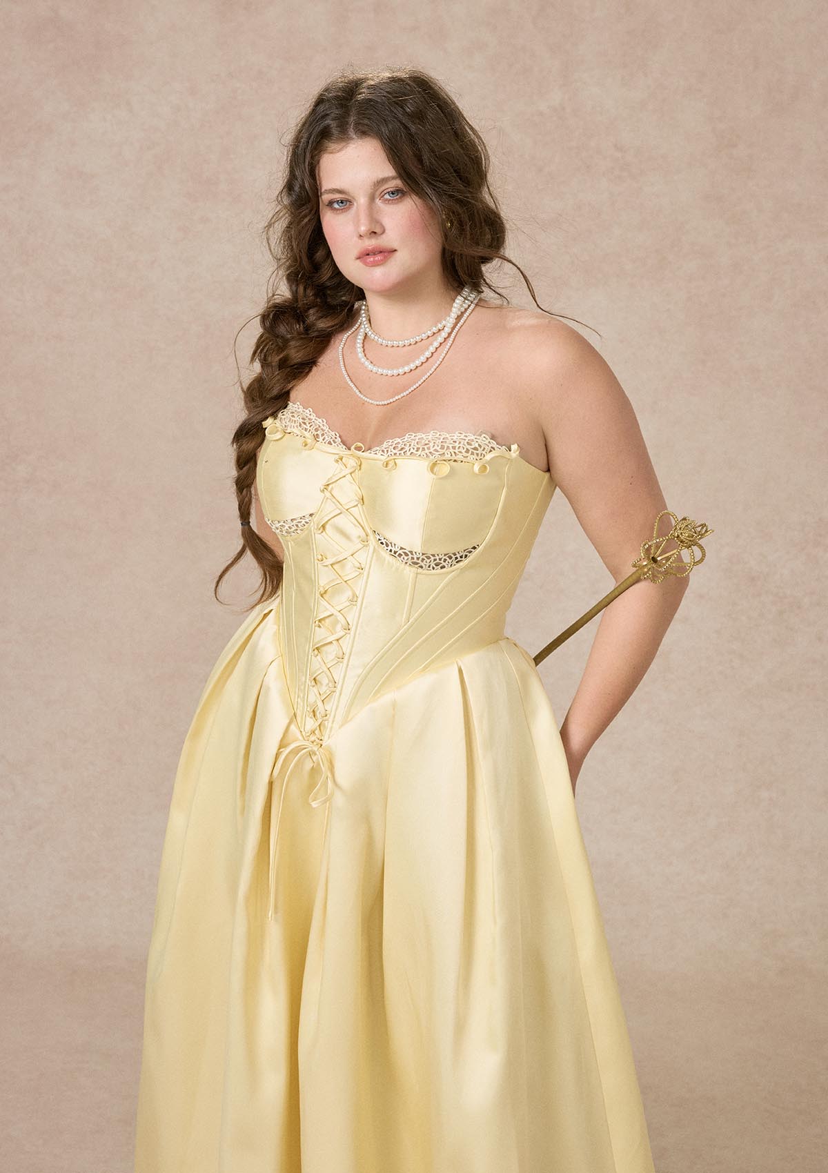 Belle's Gilded Corset Dress
