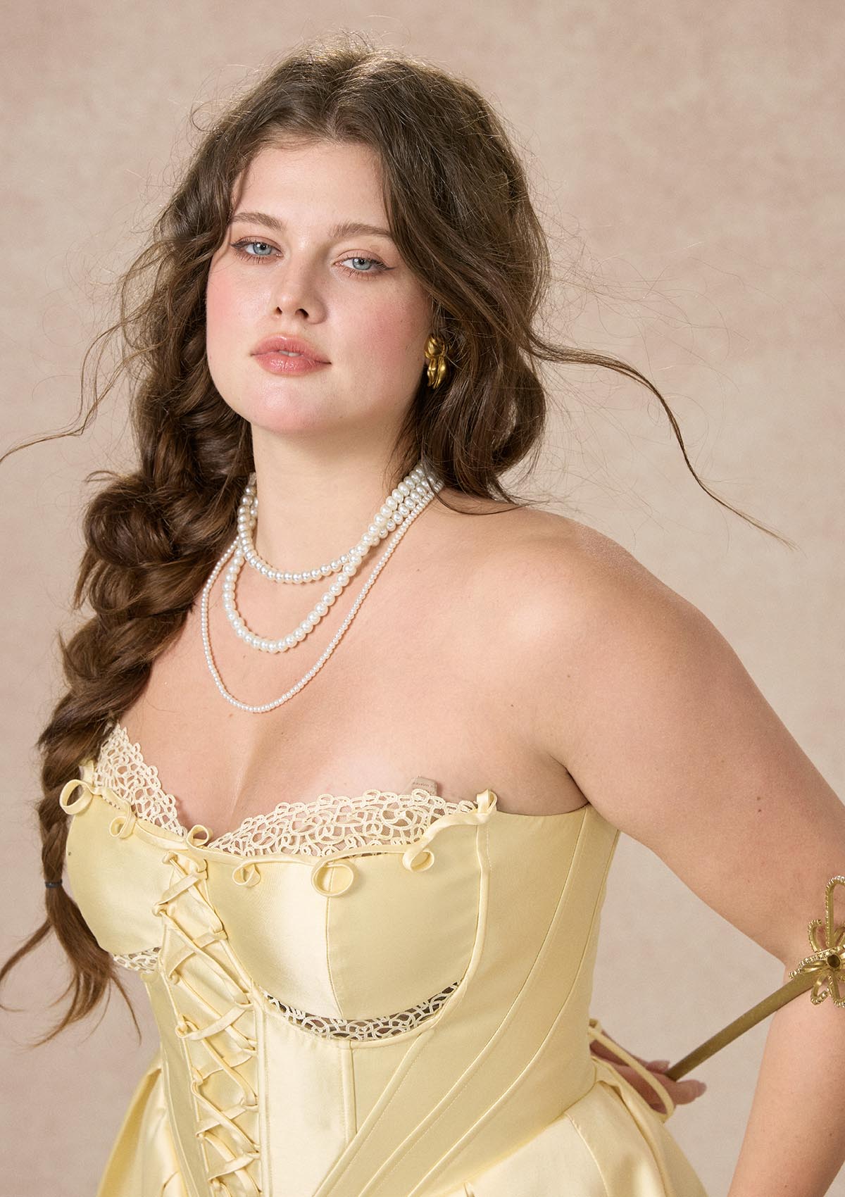 Belle's Gilded Corset Dress